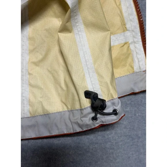 Patagonia Mens Orange Ripstop Nylon Hooded Rain Jacket Shell Small Waterproof